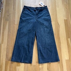 NYDJ Blue Jean Wide-Leg Trousers high rise size 12